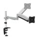 RICOO TS3011 PC-monitorhouder, 13-32 inch (33-81 cm), draaibaar, kantelbaar, scharnierarm, gasveer, montage tafelklem, VESA 100 x 100, zilver