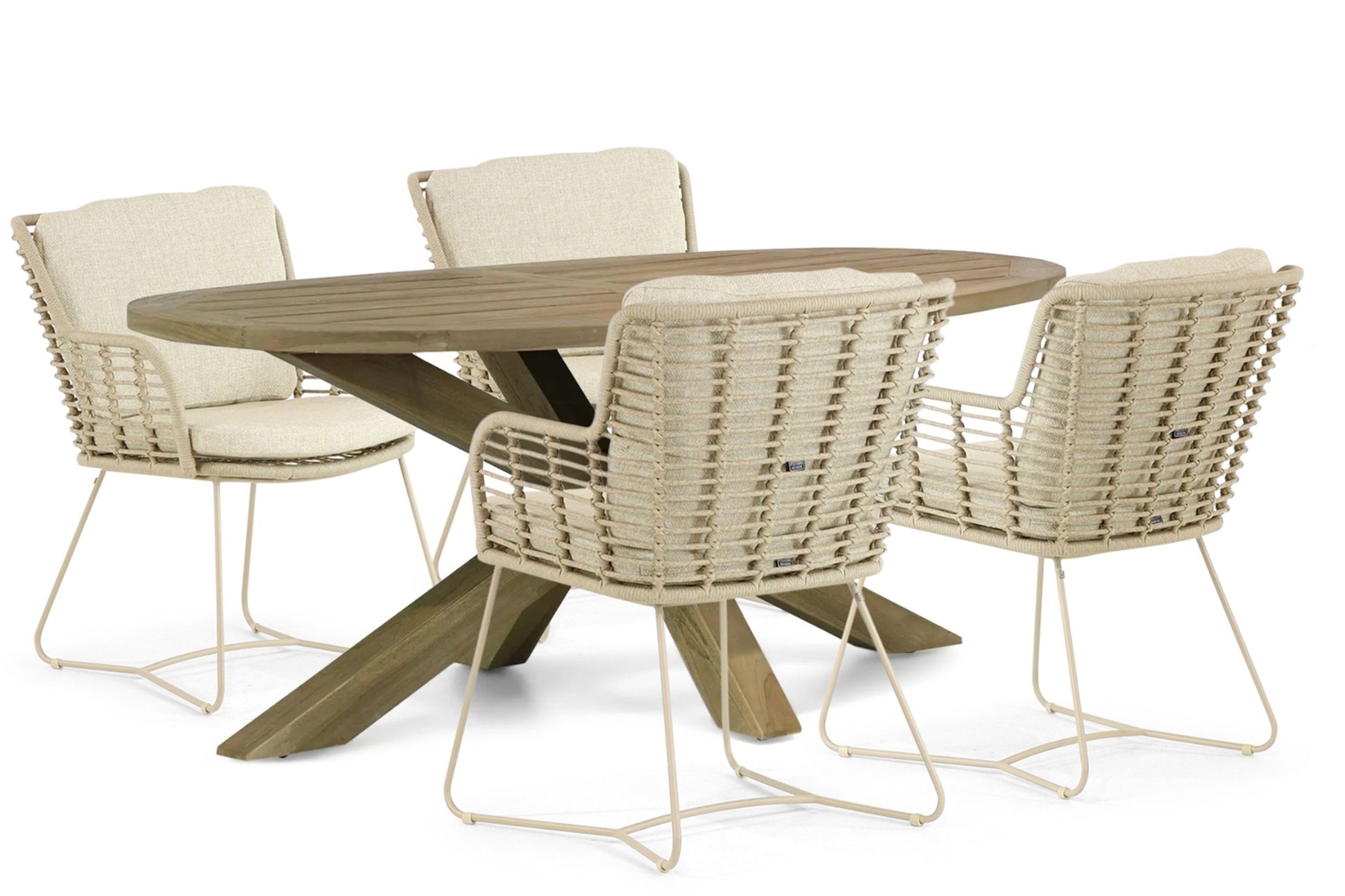 4 Seasons Outdoor Fabrice/Boston 200 cm dining tuinset 5-delig