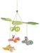 Haba 3735 Mobiele bloemenvlinder, babymobiel om op te hangen met 3 afneembare vlinders, bladerdak met belletjes en spiegelfolie, babyspeelgoed vanaf 6 maanden
