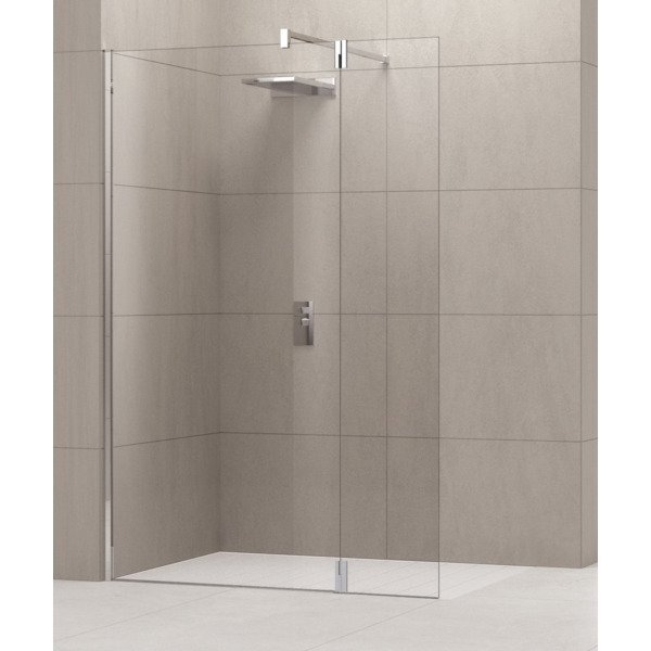 Novellini Giada draaideel links voor inloopdouche 37x195cm chroom-satijnband giadaha37s44k