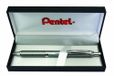 Pentel BL407-BOX EnerGel Liquid Gel Roller Sterling met zilveren behuizing, lijndikte 0,35 mm, kogeldiameter 0,7 mm, zwart, 1 stuk (1 stuk)