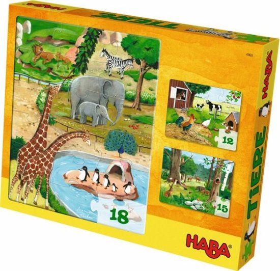 Haba Dieren Puzzel - Multicolor - 4010168049601