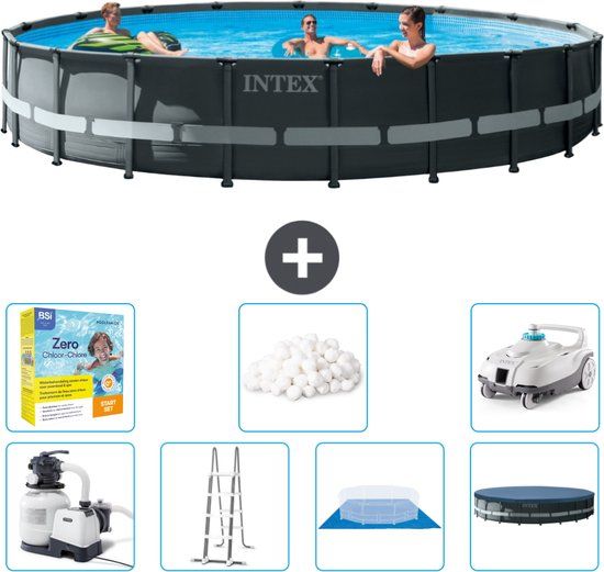Intex Rond Ultra XTR Frame Zwembad - 610 x 122 cm - Grijs