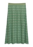 s.Oliver Midirok met glittergaren en ajourpatroon - Groen - Maat 48
