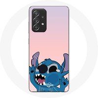 Maniacase Etui voor Samsung Galaxy A52 Stitch de neus in de lucht roze achtergrond