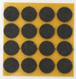 QlinQ Anti-krasvilt - 18x - bruin - 28 mm - rond - zelfklevend - meubel beschermvilt