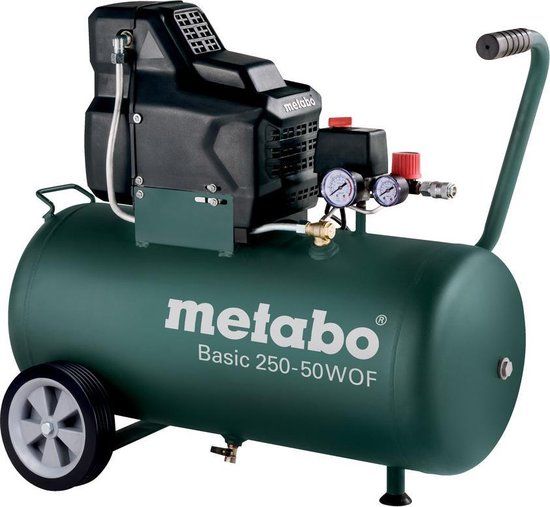 Metabo Basic 250-50 W OF Compressor - 1500W - 50L - Oil-free