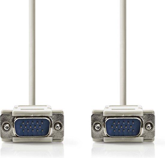 Nedis VGA-Kabel - VGA Male - VGA Male - Vernikkeld - 2.00 m - Ivoor
