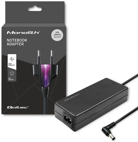 Qoltec Voedingsadapter - Lenovo 40W - 20V - 2A - Zwart