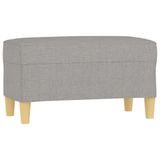 vidaXL Bankje 70x35x41 cm stof lichtgrijs