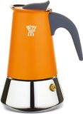 PEZZETTI STEELEXPRESS Cafetière - Acier inoxydable - 6 tasses - Orange