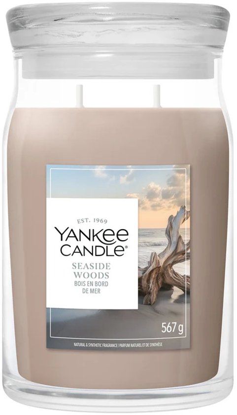 Yankee Candle Seaside Woods Large Jar Geurkaars Houtachtig 1 stuk(s)