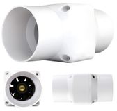 Merkloos Buisventilator Ø 50 mm - 36 m³/h - ABS - Met thermische bescherming