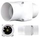 Merkloos Buisventilator Ø 50 mm - 36 m³/h - ABS - Met thermische bescherming