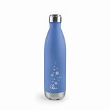 Lacor - 62586 roestvrij stalen fles, edan, waterfles, dubbele isolatiewand, schroefsluiting, BPA-vrij, inhoud: 0,75 l, hemelsblauw