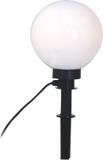 Näve Piquet de terre sphérique extérieur - plastique (PMMA) - noir, boule : blanc opale ; 4068282