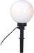Näve Piquet de terre sphérique extérieur - plastique (PMMA) - noir, boule : blanc opale ; 4068282
