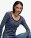 Superdry Athletic Essentials Haut à Manches Longues Rayé Bleu Marine Taille : 44