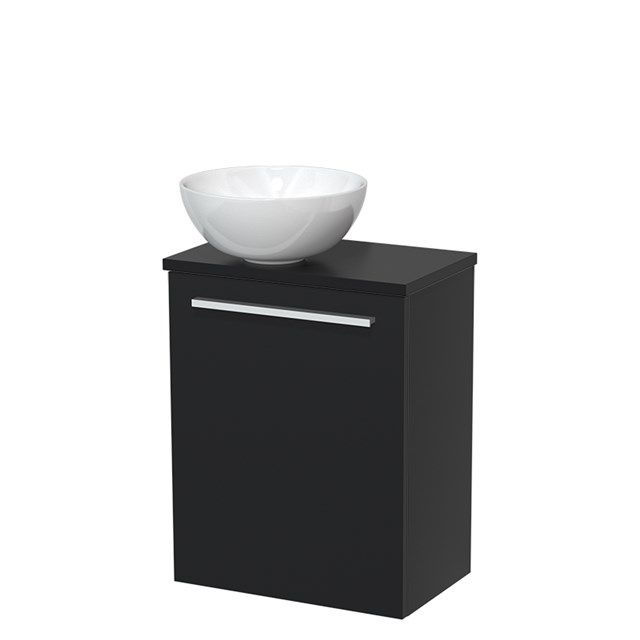 Maxaro Modulo Toiletmeubel - Mat Zwart - 41 cm - Keramiek Waskom