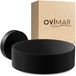 Porte-sèche-cheveux - Acier inoxydable - Noir mat - Avec doublure intérieure en EVA - Pour la salle de bain