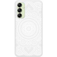 Samsung Galaxy A14 Mandala blanc Verstevigd hoesje met sublimatie bedrukking
