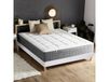 Ensemble matelas à ressorts 7 zones + sommier max 160x200 blanc