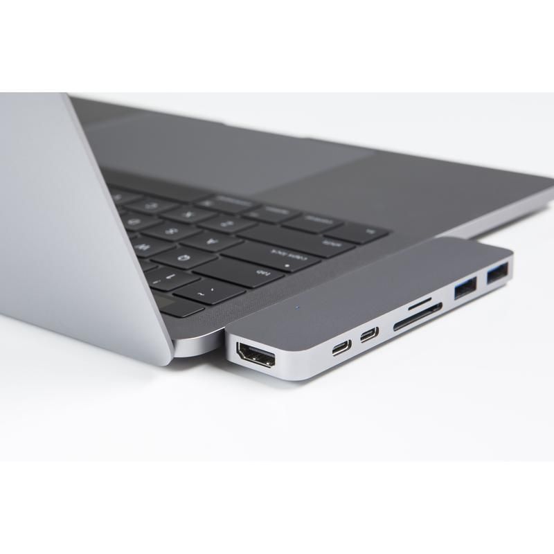 Hyper Drive DUO Hub for USB-C MacBook Pro 13" and 15" 2016/2017/2018 - Grijs