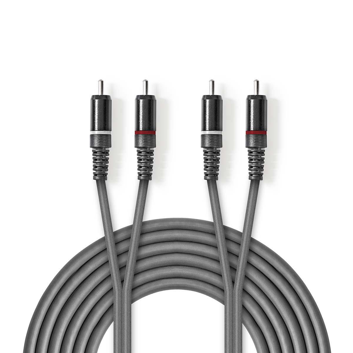 Nedis COTH24200GY15 - Audio kabel - 1.5 m - Grijs