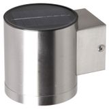 Lampe murale solaire, 35 lumen, LED, acier inoxydable, IP44, sans fil