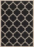 Safavieh Trellis Indoor/Outdoor Geweven Vloerkleed, Courtyard Collectie, CY6914, Zwart & Beige, 122 x 170 cm