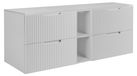 3xE living Armoire de salle de bain, blanc, 140 (2 x 60 + 20) x 58,6 x 46 cm