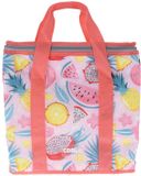 Excellent Houseware koeltas Hawaii beach - roze - 34 x 16 x 36 cm - 16 liter