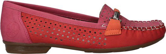 Rieker instapper - Dames - Roze/Rood - Maat 36 - Synthetisch - Lente/Zomer 2024
