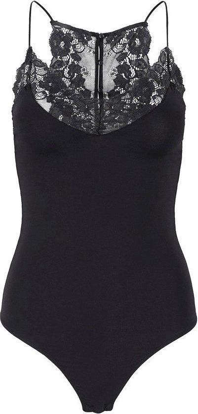 Pieces Stringbody - Bodystocking Kornelie - XS - Zwart