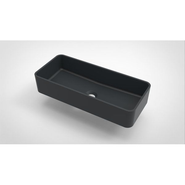 Arcqua Case opbouw waskom rechthoek 60x26cm mat antraciet