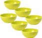 Plastic Forte Kommetjes - 6x - Dessert/Ontbijt - Kunststof - D12 x H5 cm - Groen - BPA Vrij