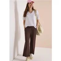 Cecil 7/8 High Waist broek met wijde pijpen in Loose Fit