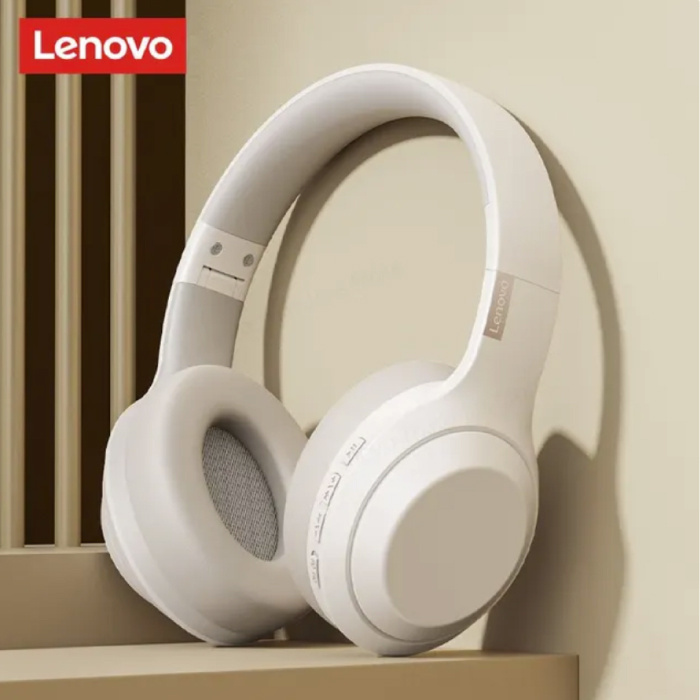 Lenovo Lenovo ThinkPlus TH10 Draadloze Koptelefoon met Microfoon - Bluetooth 5.0 Headset Beige