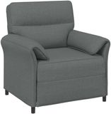 vidaXL Bank 100% polyester, donkergrijs