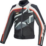 Alpinestars Idles waterafstotende dames motorfiets textieljas - Wit/rood/zwart - Maat M
