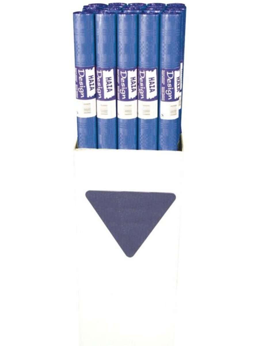 Haza Blauw papieren tafelkleed op rol - 800x118cm
