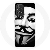 Maniacase Etui voor Samsung Galaxy A52 We Are Legion Anonymous Masker