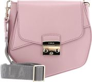 FURLA Alba Crossbodytas van leer met verstelbare en afneembare schouderriem - Licht Goud/Roze