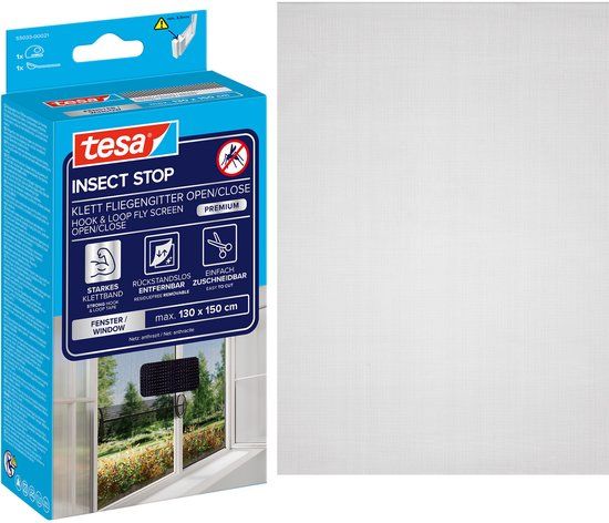 Tesa 55033 Raamhor - 130x150 cm - Zwart