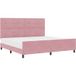 Lit Double Rose 200 x 200 cm Velours