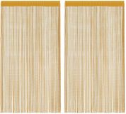 vidaXL Koordgordijnen 2 stuks 140x250 cm goudkleurig