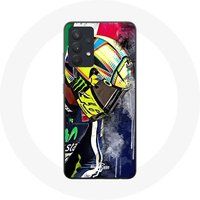 Maniacase Hoesje voor Samsung Galaxy A13 4G / A13 4G Lite Valentino Rossi kampioen wielrenner