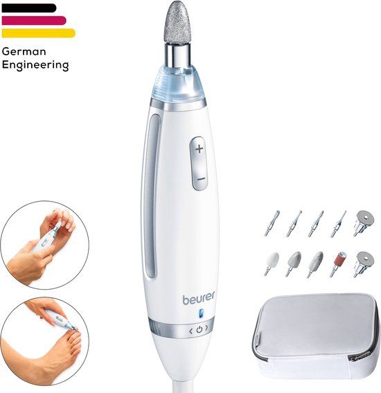 Beurer MP 62 Elektrische Nagelvijl - Manicure en Pedicure set - 10 Opzetstukken - LED - 3 Jaar Garantie