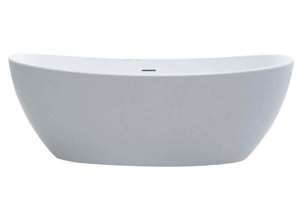 Best Design Ligbad Orto Solid Mat Wit Ovaal Vrijstaand 180x85x64cm