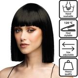 Boland Pruik Djamilla brilliant black Zwart - Steil - Halflang - Vrouwen - Showgirl
